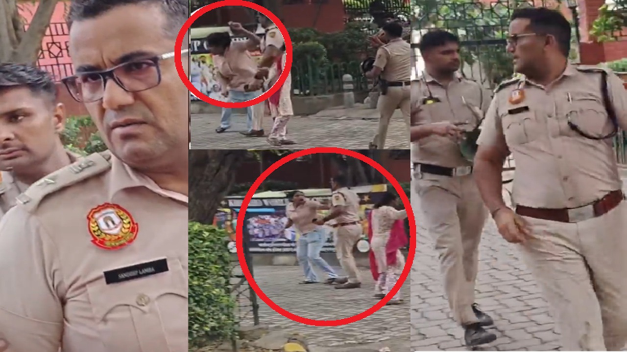 अखेर ‘त्या’ व्हिडीओची दखल; महिला आंदोलकाला कानशि‍लात मारणं महागात; पोलीस अधिकाऱ्याची कर्तव्यावरून थेट उचलबांगडी