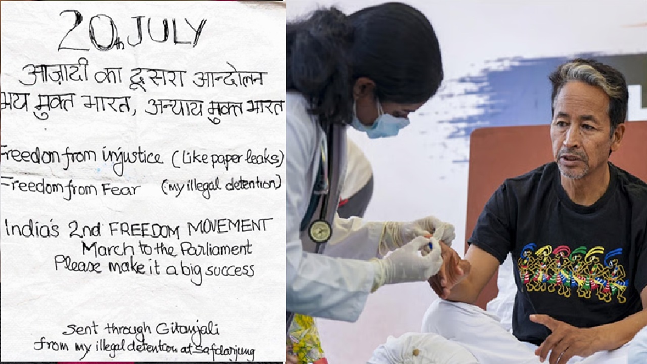‘दुसरं आंदोलन, भय मुक्त भारत’,रुग्णालयातूनच सोनम वांगचुक यांचा पत्नीमार्फत देशवासीयांसाठी मोठा संदेश
