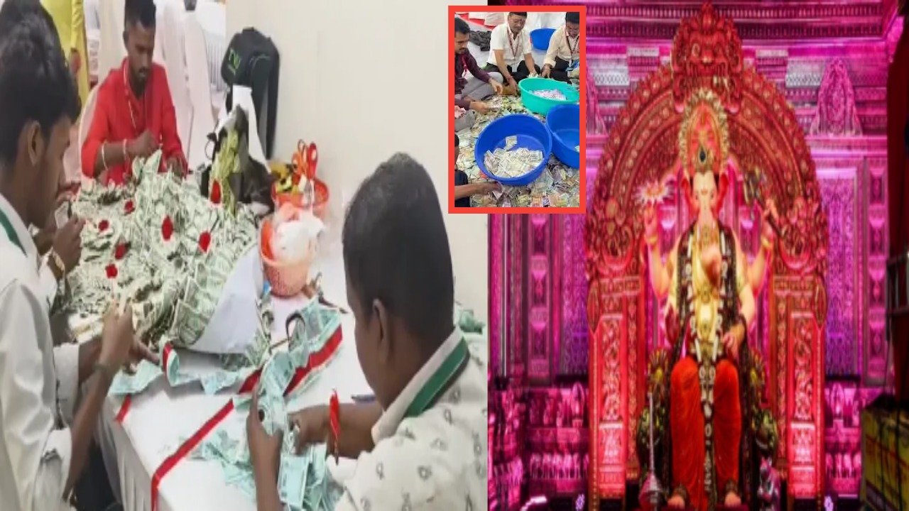 सोन्या-चांदीचे दागिने, नोटांचे हार अन्…लालबाग राजाच्या चरणी पहिल्याच दिवशी लाखोंची देणगी, अवघ्या दोन दिवसांत जमा झाले कोट्यावधी