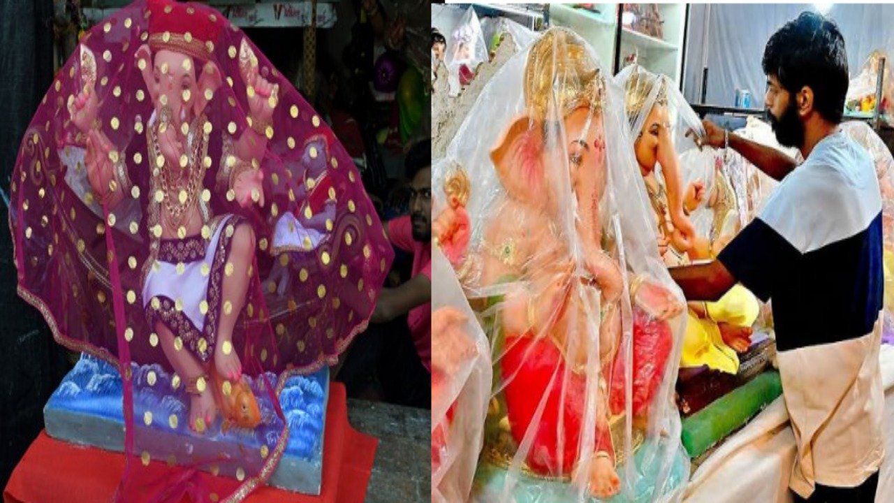 बाप्पाची मूर्ती घरी आणताना चेहरा रुमालाने का झाकतात? ‘दृष्ट’ की ‘पावित्र्य’? नक्की काय कारण,जाणून घ्या