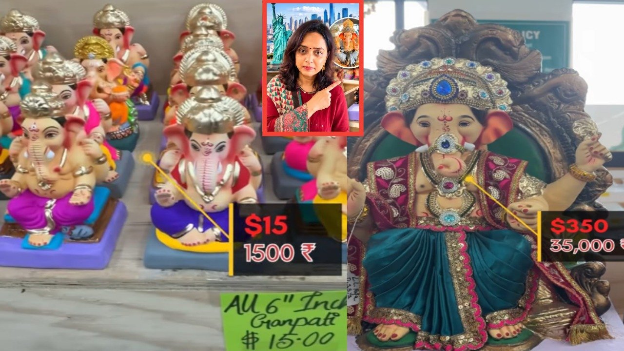 अमेरिकेत गणपतींच्या मूर्तींची किंमती ऐकून थक्क व्हाल; मराठी महिलेनं काढलेला बाप्पाचा हा व्हिडिओ होतोय व्हायरल